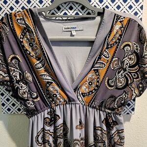 Bailey Blue Paisley Print Dress Size Medium